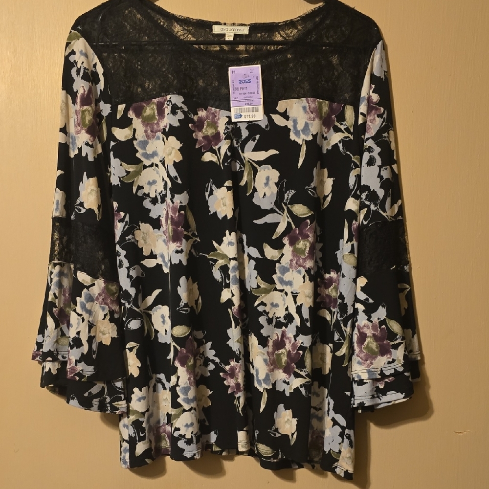 Ava James Floral Lace Women's Top